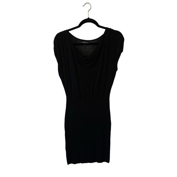 Express S little black dress mini classic fitted professional solid elegant - Picture 1 of 8